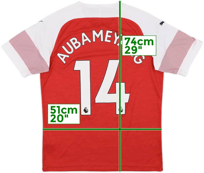 2018-19 Arsenal Home Shirt Aubameyang #14 - 5/10 - (M)