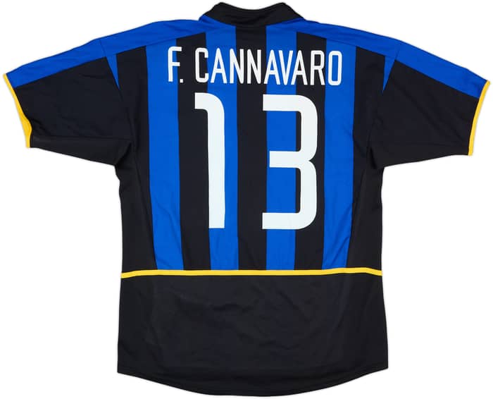 2002-03 Inter Milan Home Shirt F.Cannavaro #13 - 4/10 - (M)