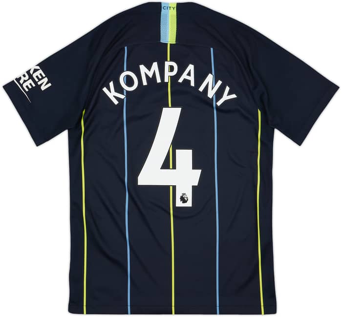 2018-19 Manchester City Away Shirt Kompany #4 - 9/10 - (S)