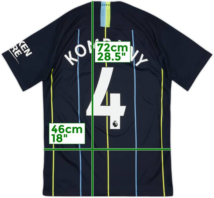 2018-19 Manchester City Away Shirt Kompany #4 - 9/10 - (S)