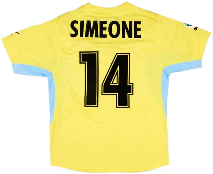 2001-02 Lazio Match Issue Away Shirt Simeone #14