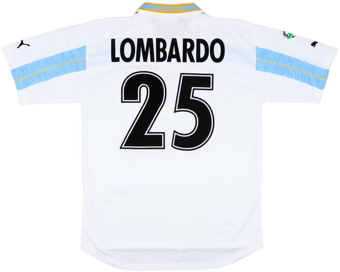 2000-01 Lazio Match Issue Centenary Home Shirt Lombardo #25