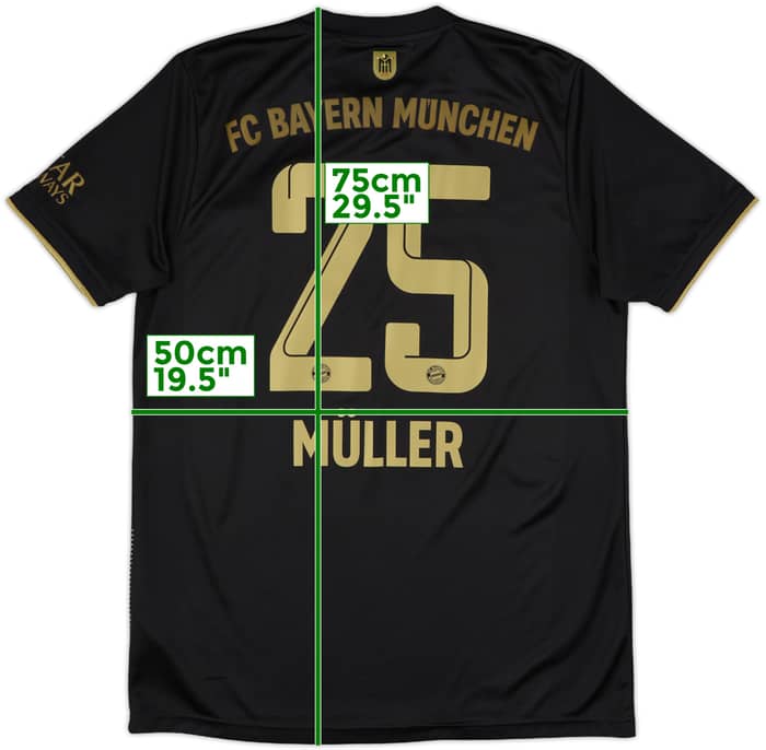 2021-22 Bayern Munich Away Shirt Muller #25 - 6/10 - (M)