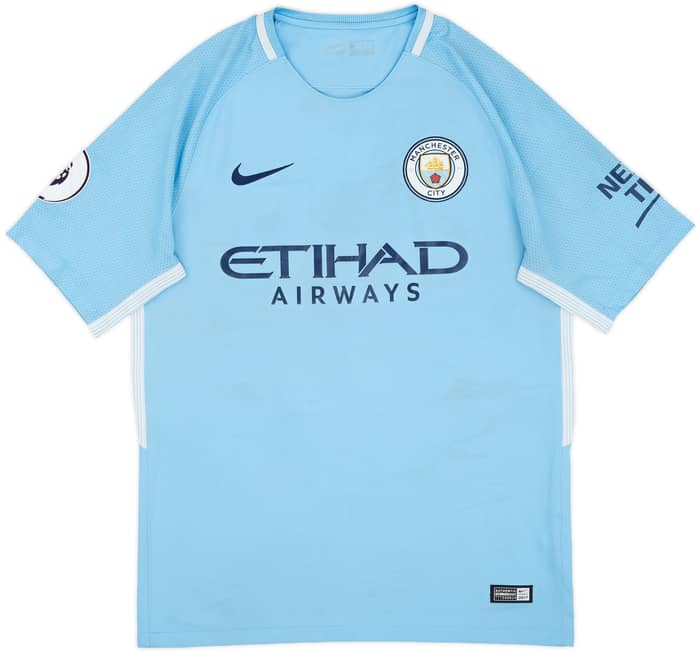 2017-18 Manchester City Home Shirt Bernardo #20 - 5/10 - (M)