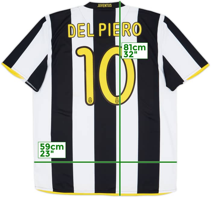 2008-09 Juventus Home Shirt Del Piero #10 - 10/10 - (XL)