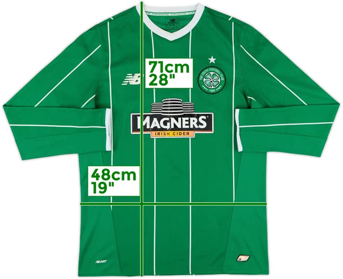 2015-16 Celtic Away L/S Shirt - 6/10 - (S)