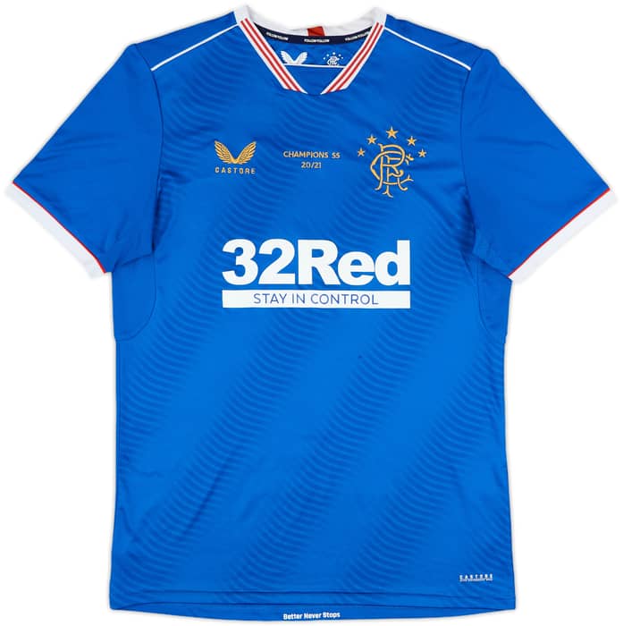2020-21 Rangers Home Shirt - 9/10 - (M)