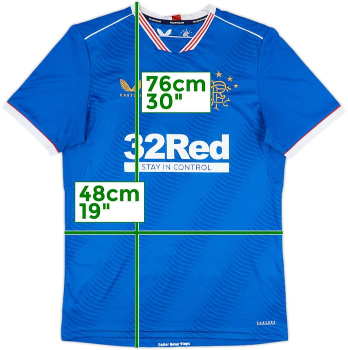 2020-21 Rangers Home Shirt - 9/10 - (M)