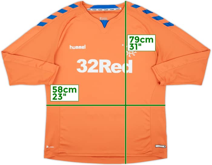 2018-19 Rangers Third L/S Shirt - 8/10 - (3XL)