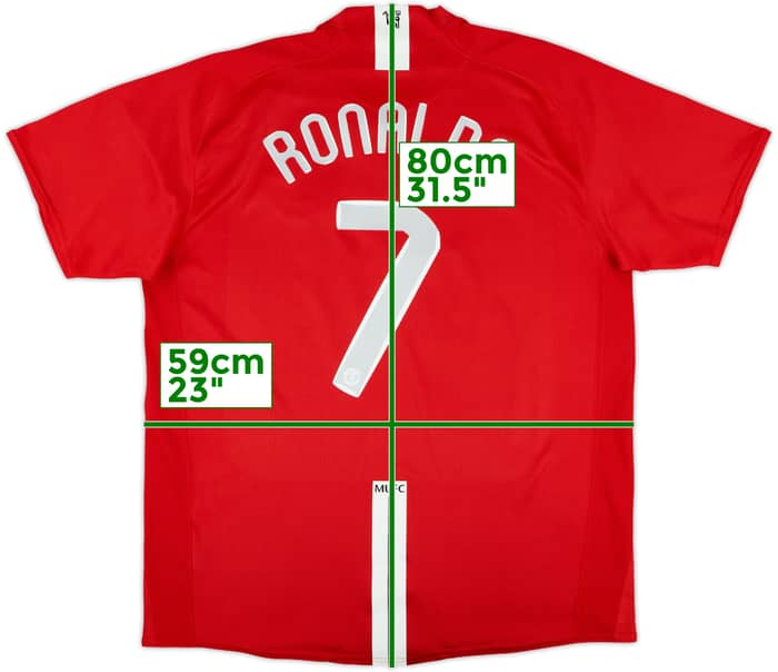 2007-09 Manchester United Home Shirt Ronaldo #7 - 6/10 - (XL)