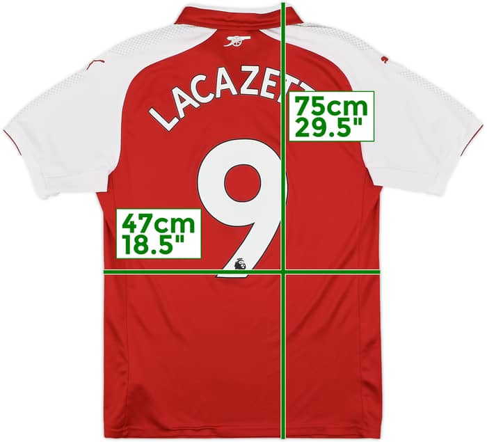 2017-18 Arsenal Home Shirt Lacazette #9 - 9/10 - (S)