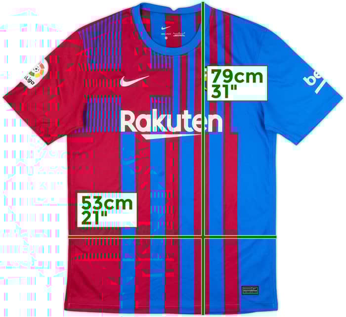 2021-22 Barcelona Home Shirt - 8/10 - (L)