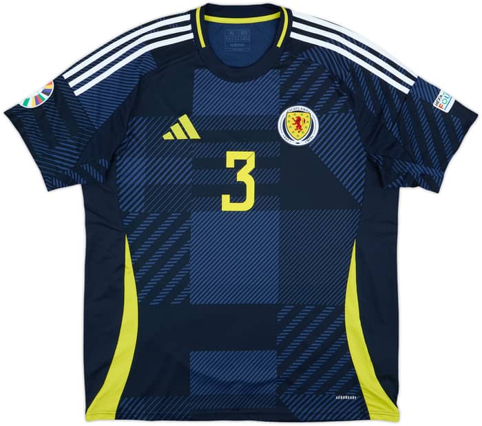 2024-25 Scotland Home Shirt Robertson #3 - 8/10 - (XL)