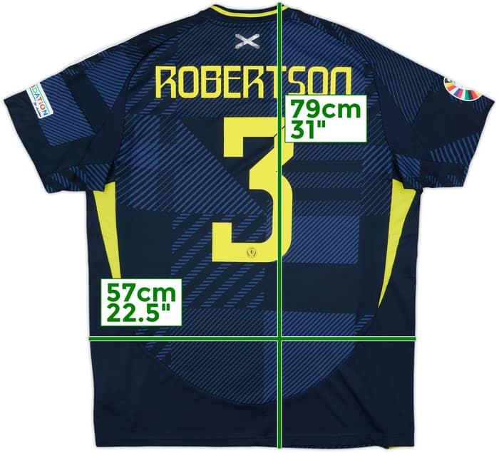 2024-25 Scotland Home Shirt Robertson #3 - 8/10 - (XL)