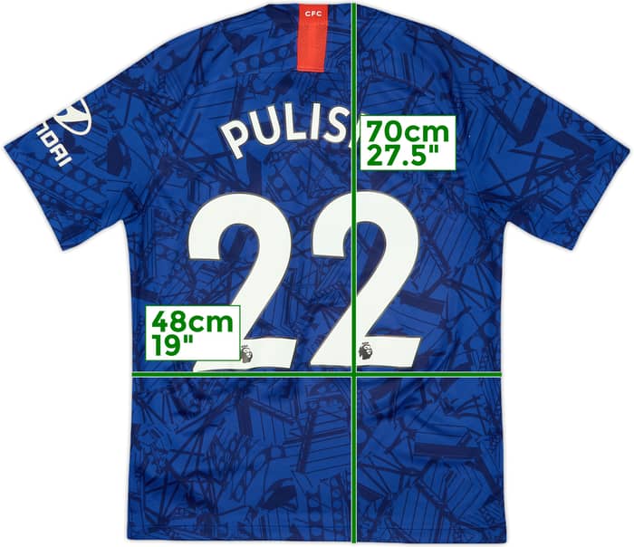 2019-20 Chelsea Home Shirt Pulisic #22 - 8/10 - (M)
