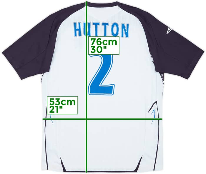 2007-08 Rangers Away Shirt Hutton #2 - 7/10 - (L)