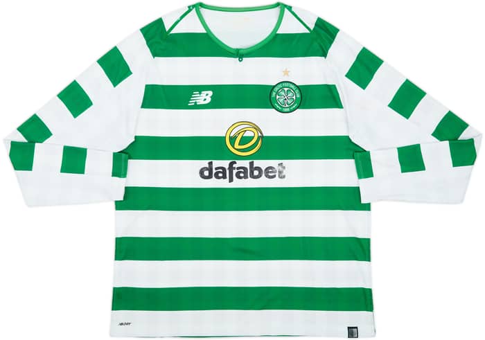2018-19 Celtic Home L/S Shirt - 5/10 - (XL)