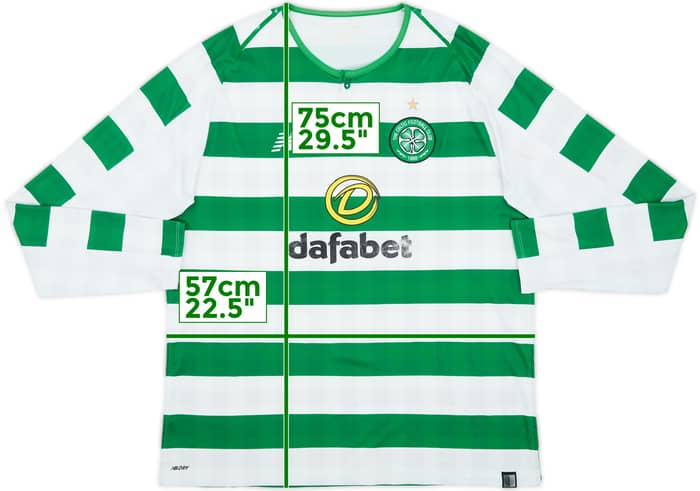 2018-19 Celtic Home L/S Shirt - 5/10 - (XL)