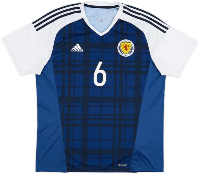 2016-17 Scotland Home Shirt #6 - 7/10 - (XL)