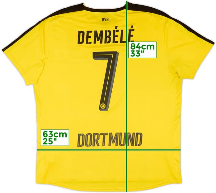 2016-17 Borussia Dortmund Home Shirt Dembele #7 - 6/10 - (XXL)