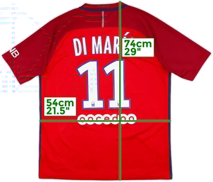 2016-17 Paris Saint-Germain Away Shirt Di Maria #11 - 7/10 - (L)