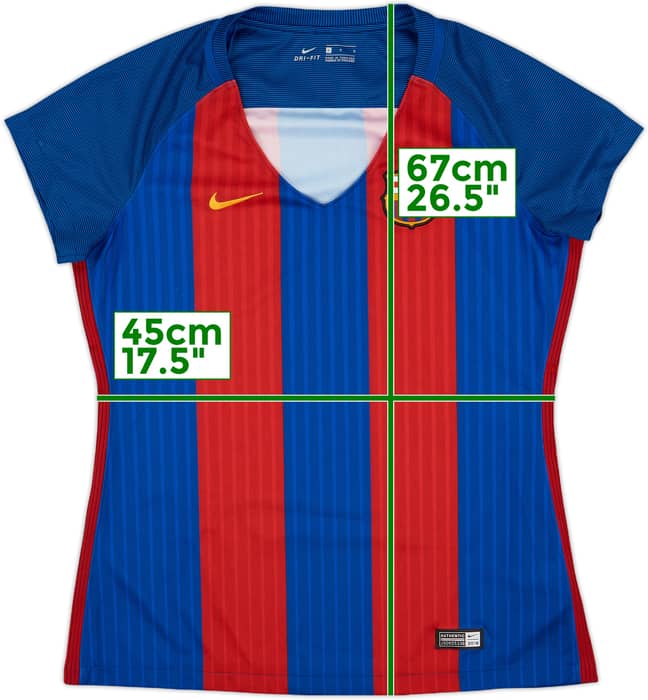 2016-17 Barcelona Home Shirt - 9/10 - (Women's L)