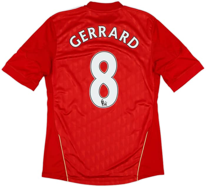 2010-12 Liverpool Home Shirt Gerrard #8 - 6/10 - (S)