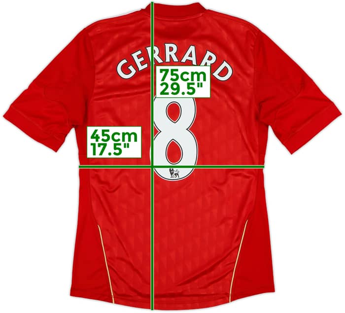 2010-12 Liverpool Home Shirt Gerrard #8 - 6/10 - (S)