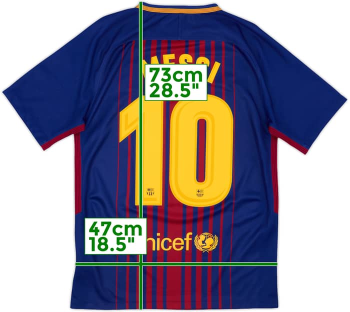 2017-18 Barcelona Home Shirt Messi #10 - 10/10 - (S)
