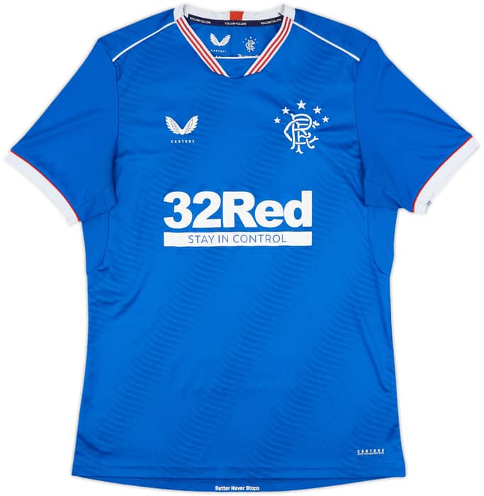 2020-21 Rangers Home Shirt - 8/10 - (M)