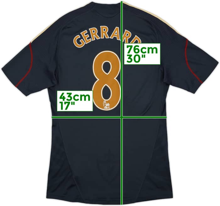 2009-10 Liverpool Away Shirt Gerrard #8 - 7/10 - (S)