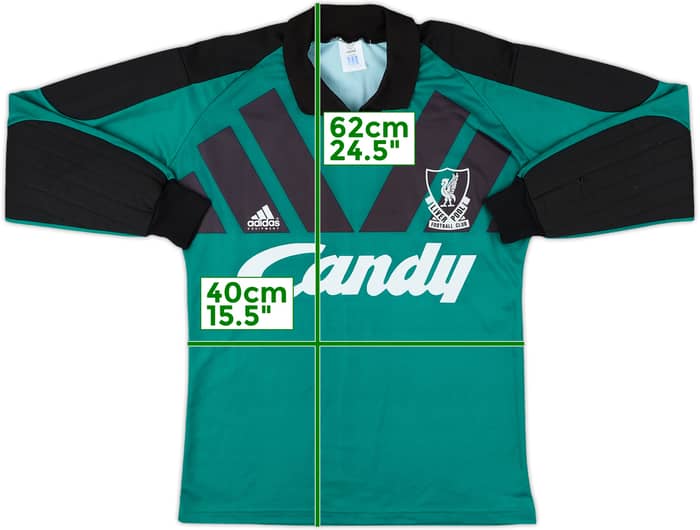 1991-92 Liverpool GK Shirt - 8/10 - (S)