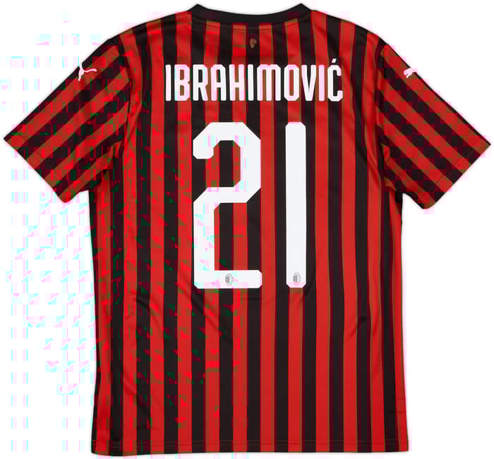 2019-20 AC Milan Home Shirt Ibrahinovic #21 - 7/10 - (S)