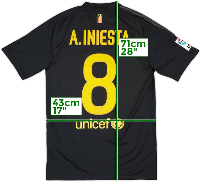 2011-12 Barcelona Away Shirt A.Iniesta #8 - 8/10 - (S)