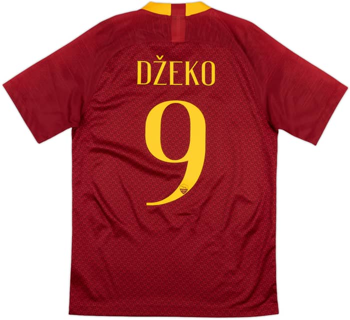 2018-19 Roma Home Shirt Dzeko #9 - 10/10 - (S)