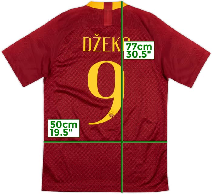 2018-19 Roma Home Shirt Dzeko #9 - 10/10 - (S)