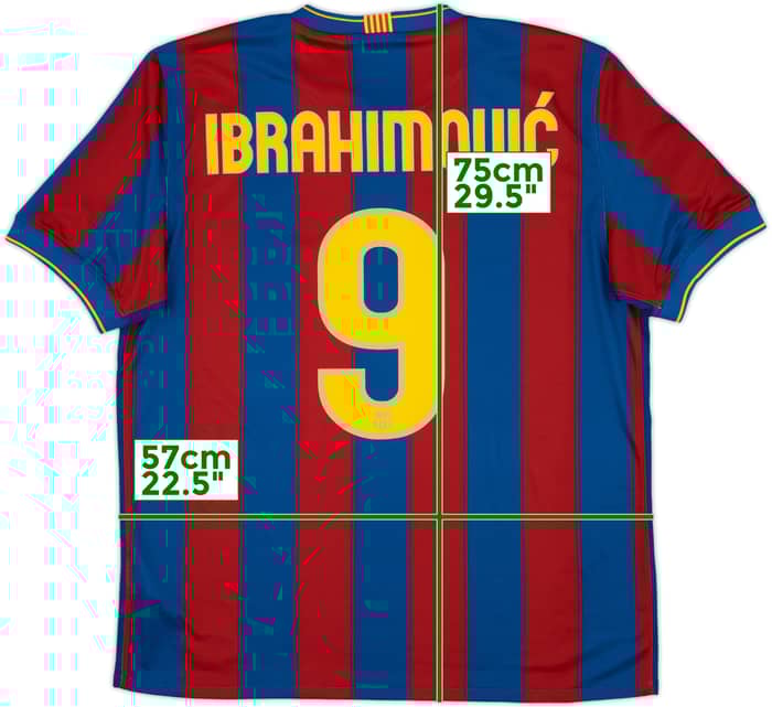 2009-10 Barcelona Home Shirt Ibrahimovic #9 - 10/10 - (L)