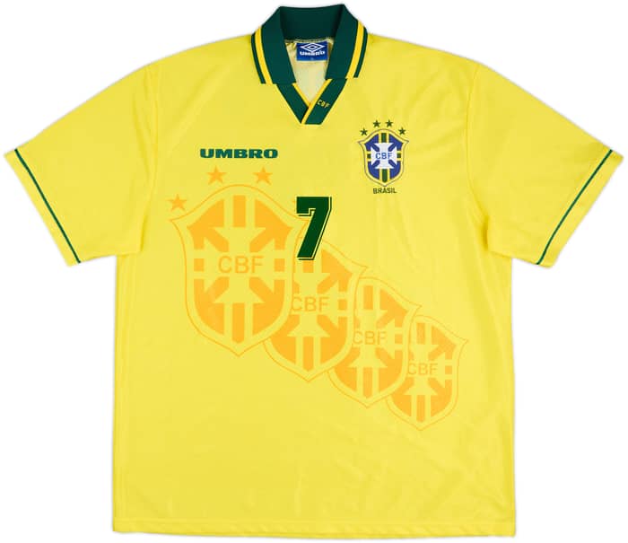 1994 Brazil Home Shirt Bebeto #7 - 9/10 - (XL)