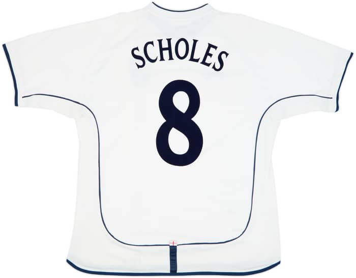 2001-03 England Maillot Domicile Scholes #8 - 6/10 - (XL)