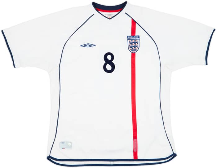 2001-03 England Maillot Domicile Scholes #8 - 6/10 - (XL)