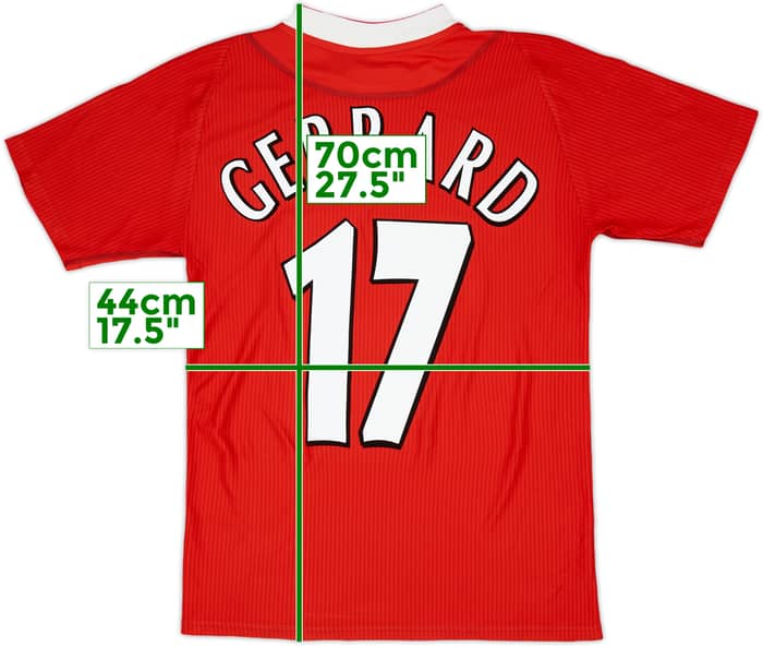 2002-04 Liverpool Home Shirt Gerrard #17 - 7/10 - (Y)