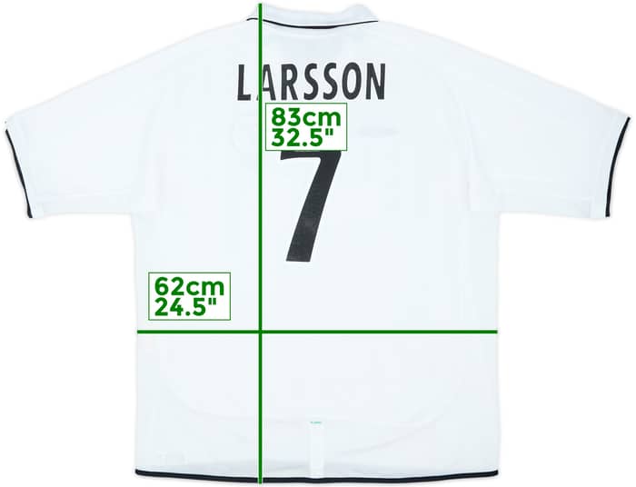 2001-02 Celtic Camiseta Visitante Larsson #7 - 7/10 - (XXL)