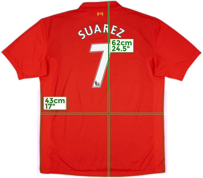 2012-13 Liverpool Home Shirt Suarez #7 - 8/10 - (3XL)