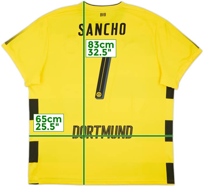 2017-18 Borussia Dortmund Home Shirt Sancho #7 - 9/10 - (3XL)