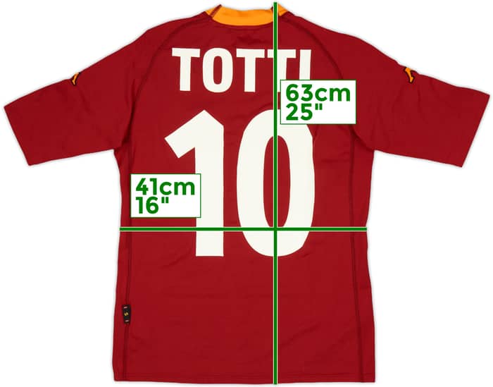 2000-01 Roma Home Shirt Totti #10 - 6/10 - (S)