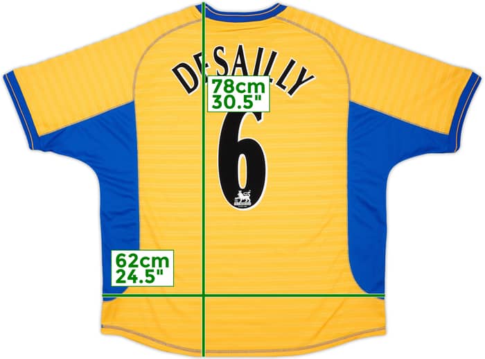 2000-01 Chelsea Away Shirt Desailly #6 - 8/10 - (XXL)