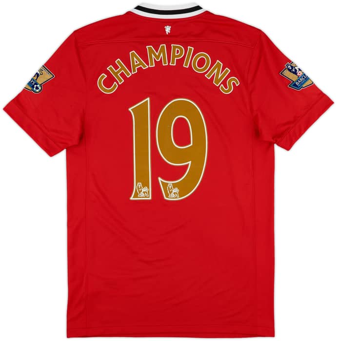 2011-12 Manchester United Home Shirt Champions #19 - 8/10 - (S)