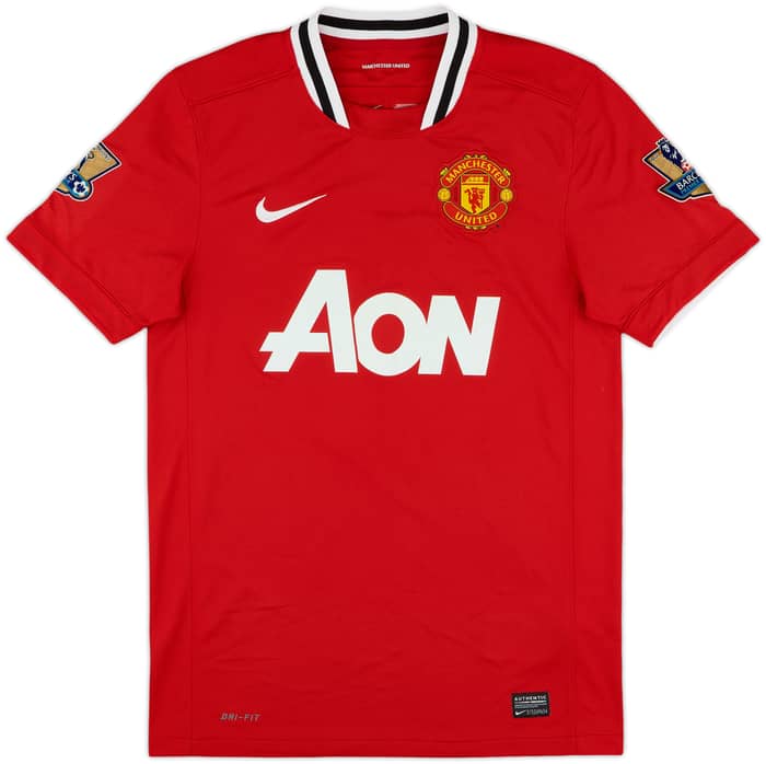 2011-12 Manchester United Home Shirt Champions #19 - 8/10 - (S)