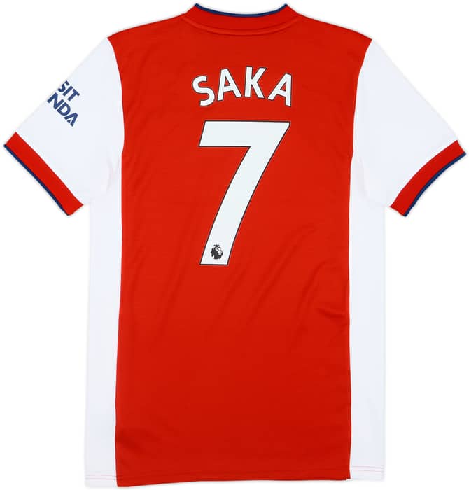 2021-22 Arsenal Home Shirt Saka #7 - 9/10 - (S)