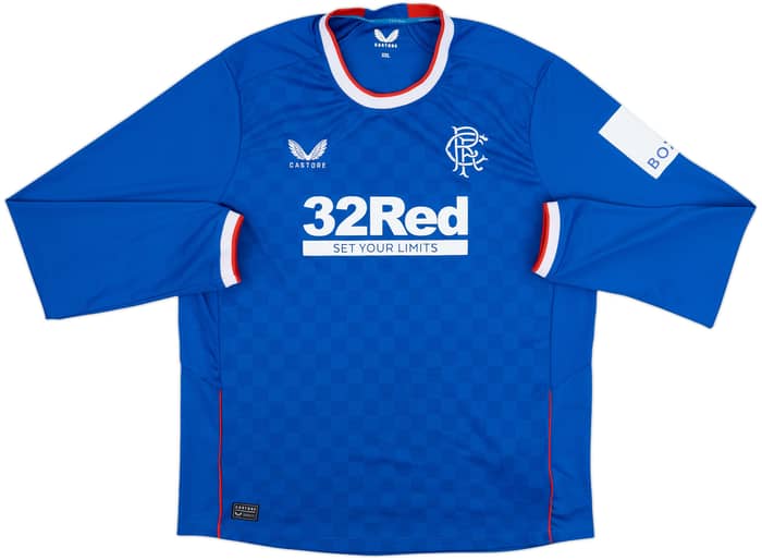 2022-23 Rangers Home L/S Shirt - 9/10 - (XXL)